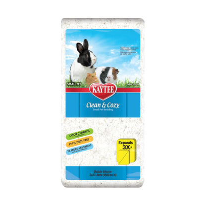 Kaytee Clean & Cozy Paper Bedding for Small Animals, White, 49.2 Liters