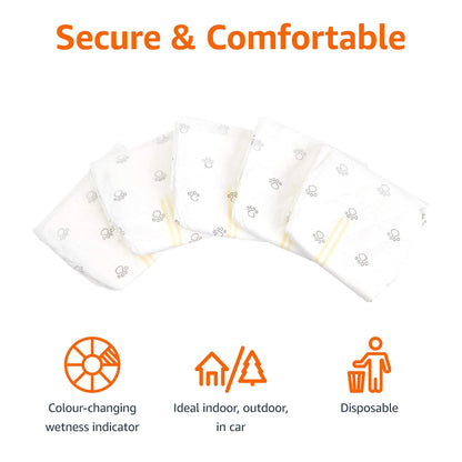 Amazon Basics Absorbent, Leakproof Male Dog Wrap Disposable Diapers with Wetness Indicator, Breathable, Small, White, 50-Pack