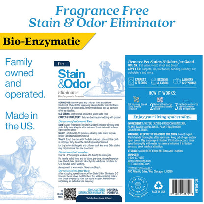 Eco Strong Pet Stain and Odor Remover - Pet Odor Eliminator, Urine Destroyer for Dogs, Pet Urine Enzyme Cleaner | Santel Woods - 128 oz