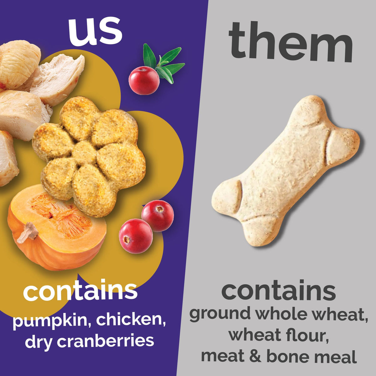Fruitables Baked Dog Treats, Low Calorie Treats, Pumpkin & Blueberry, 12oz