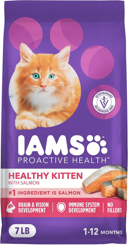 IAMS Proactive Health Healthy Kitten Dry Cat Food, Salmon, 7 lb