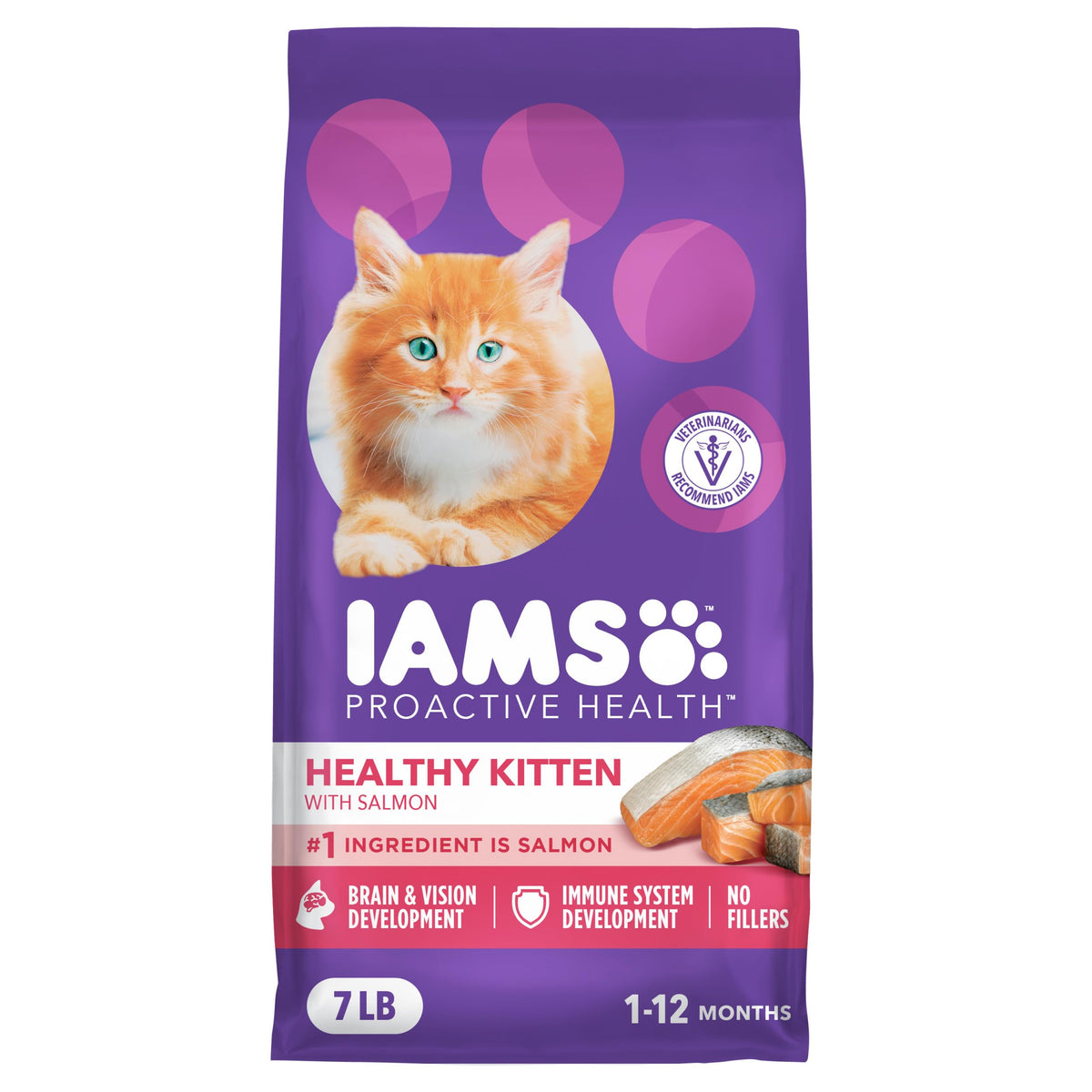 IAMS Proactive Health Healthy Kitten Dry Cat Food, Salmon, 16 lb
