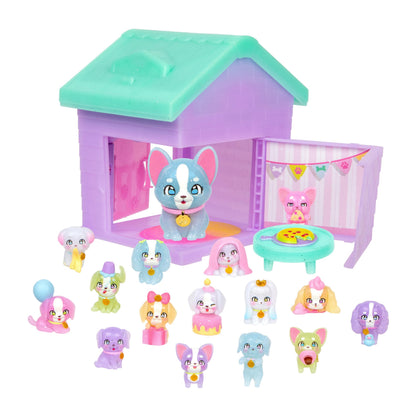 Little Live Pets Mama Surprise Families Pet Vet Playset, Baby Care Clinic Animal Hospital Play Set, 3 Puppies, Accessories, Vet Toys for Kids 5+
