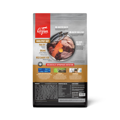 ORIJEN Grain Free WHOLEPREY Dry Cat Food Original Recipe 4lb Bag