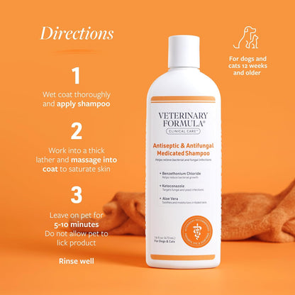 Veterinary Formula Clinical Care Antiseptic & Antifungal Shampoo, 16 oz