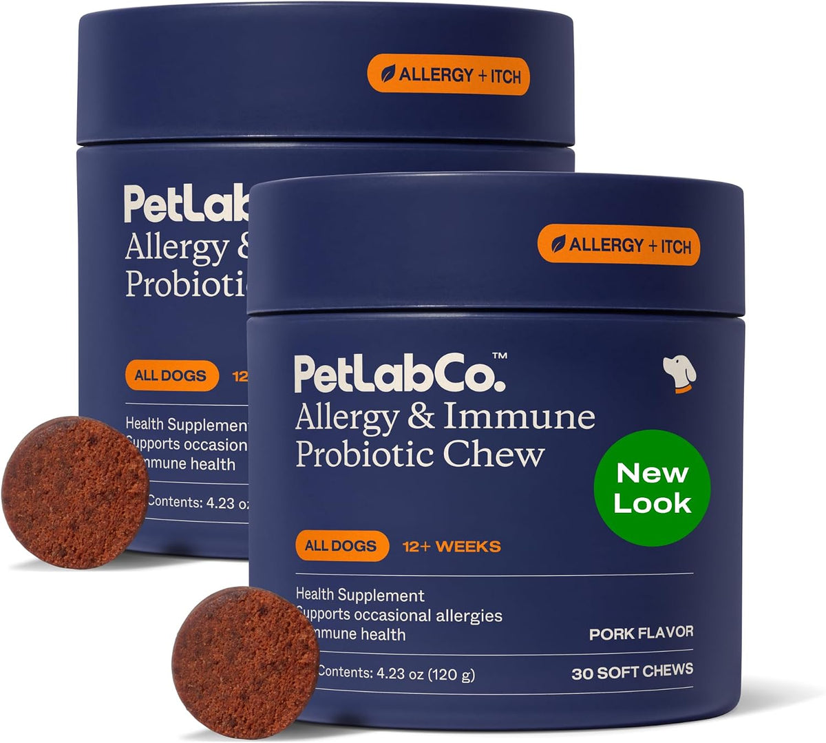 PetLab Co. Allergy & Immune Probiotic Chews, 2-Pack, Pork