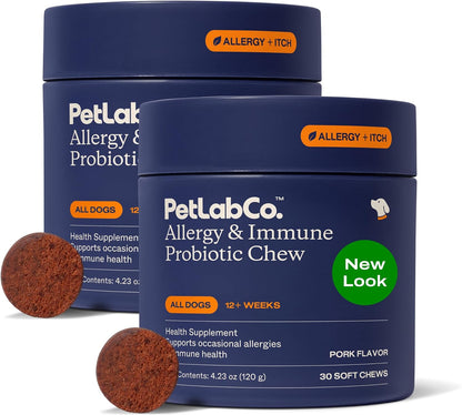 PetLab Co. Allergy & Immune Probiotic Chews, 2-Pack, Pork