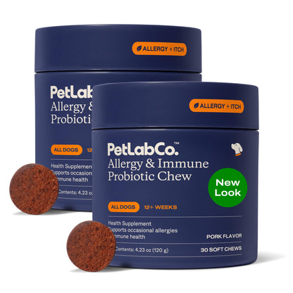 PetLab Co. Allergy & Immune Probiotic Chews, 30 Soft Chews, Pork