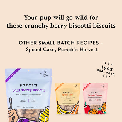 Bocce's Bakery Fish & Chips Flavor Crunchy Biscuits Dog Treats, 5 oz