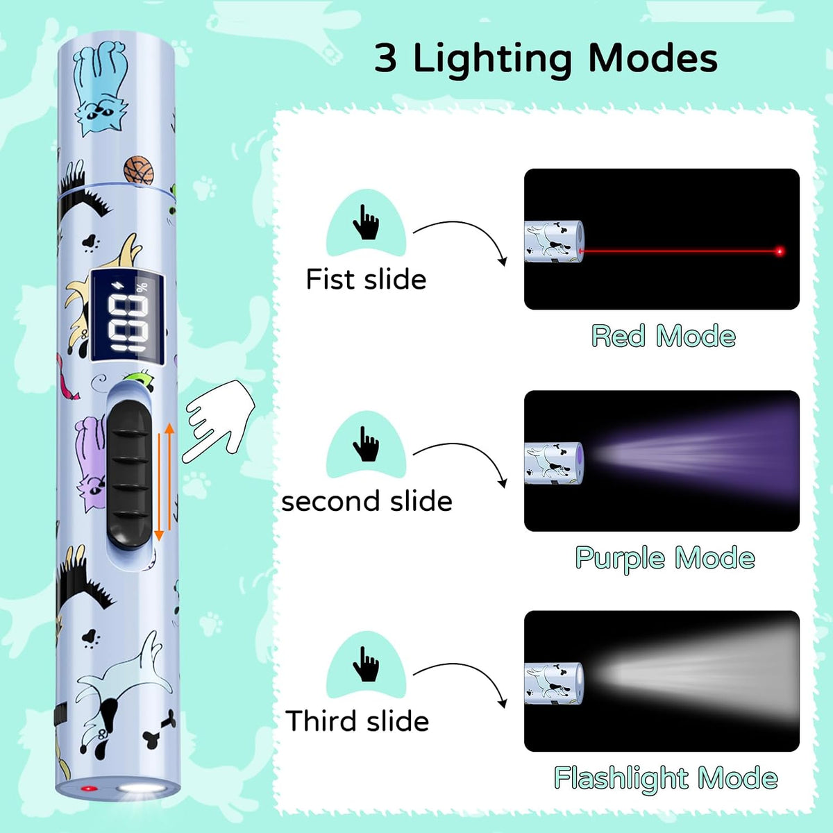 TBTeek Cat Toy, Rechargeable, Battery Screen, Cute Fun Creative Body