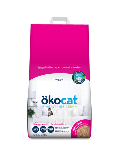 ökocat Low Tracking Natural Wood Clumping Cat Litter, Odor Control 14 Lbs