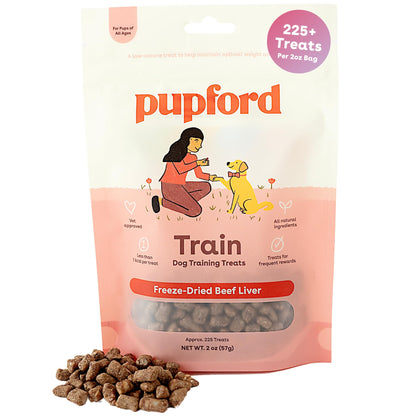 Pupford Freeze Dried Training Treats for Dogs & Puppies (Beef Liver, 4 oz)