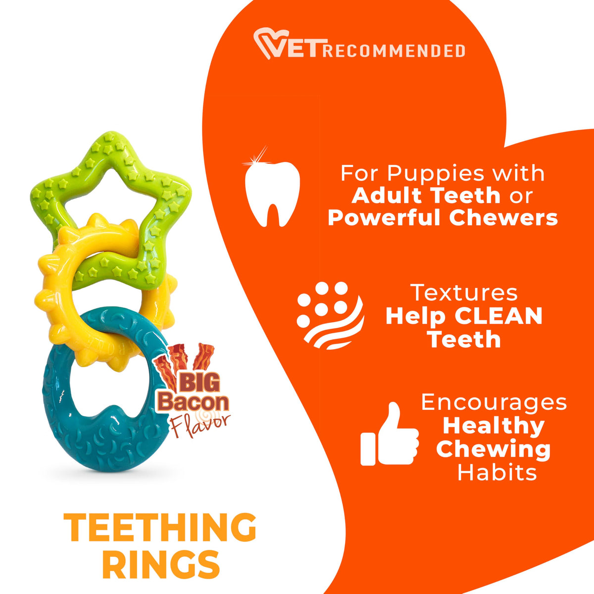 Nylabone New Puppy Starter Kit, Puppy Teething Toys, 3 Pack, Blue