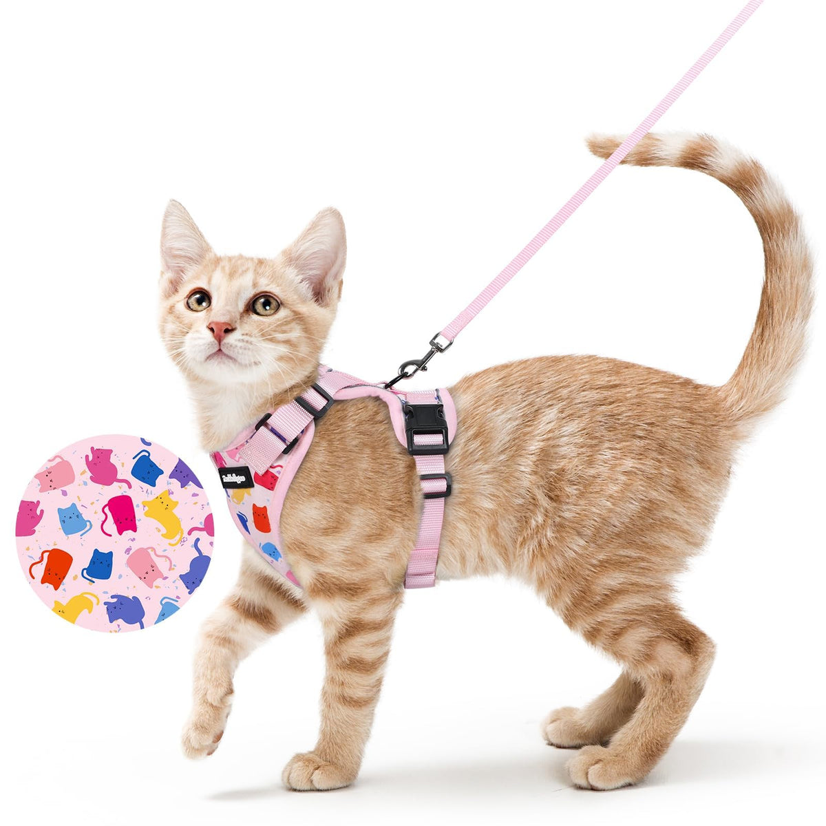 rabbitgoo Cat Harness and Leash Set, Escape Proof Vest, Emerald