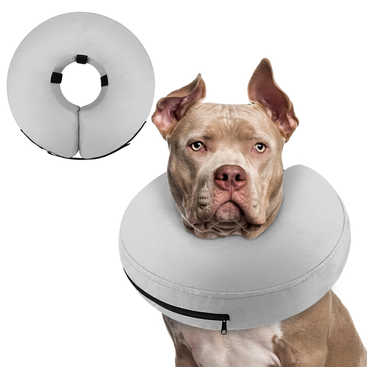 Supet Inflatable Dog Cone Collar for Small Dogs Puppies Cats, Soft Dog Cone Alternative After Surgery for Puppies Cats to Stop Licking