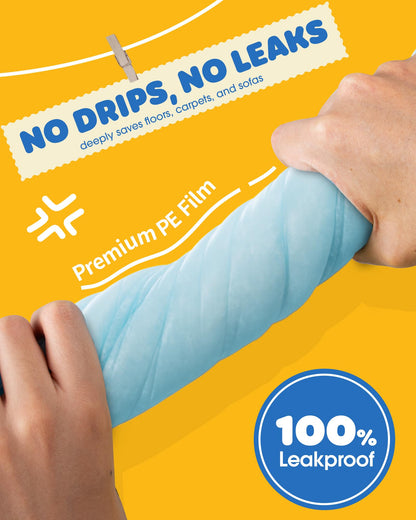 Powools Extra Large Pee Pads, 34 x 28 in, 6-Layer Leakproof, 100-Pack