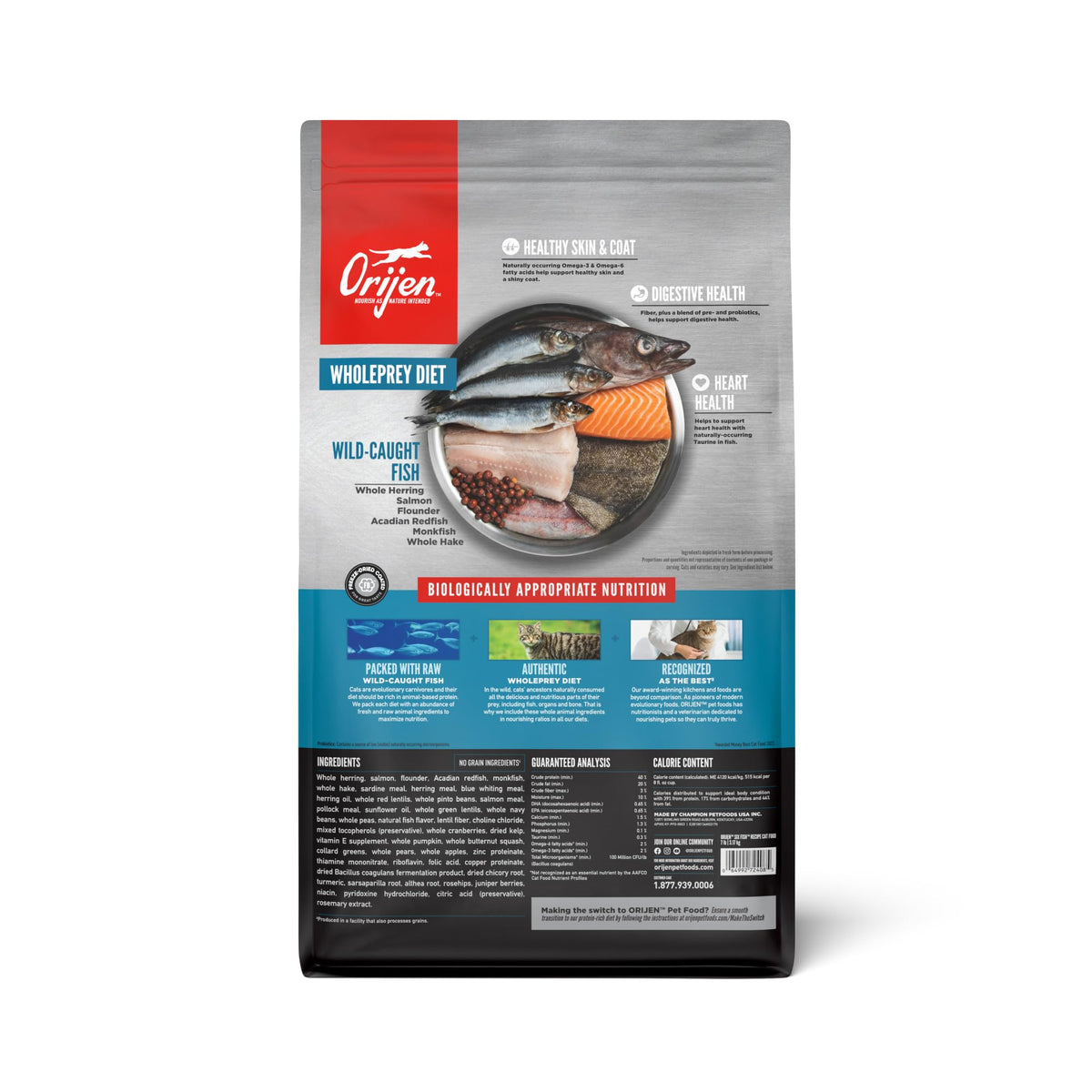 ORIJEN Fit & Trim Grain Free WHOLEPREY Dry Cat Food 4lb Bag