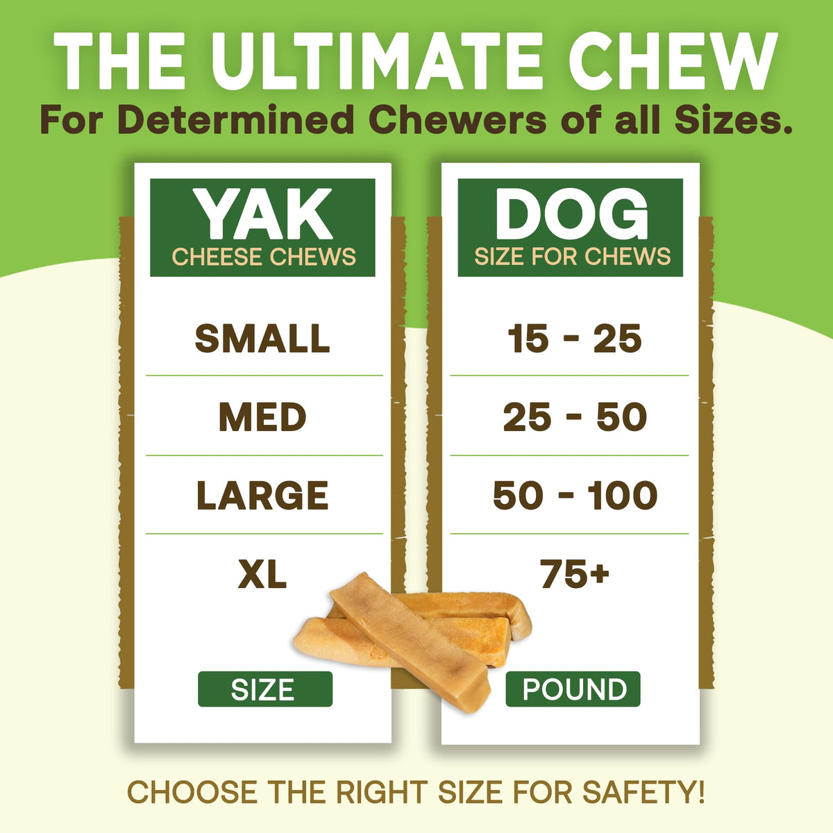 EcoKind Yak Cheese Himalayan Dog Chews, Yak Chews for Large Dogs, 5 Bones