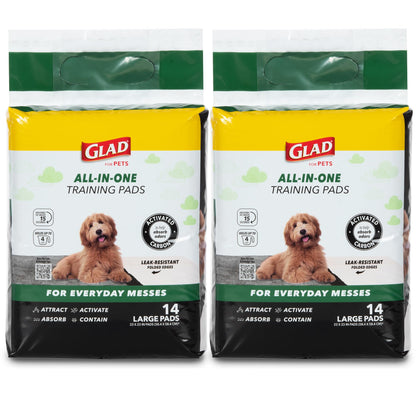 Glad for Pets Activated Carbon Disposable Dog Training Pads, 100 Count