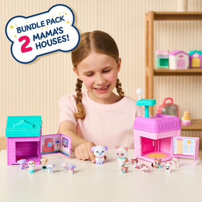 Little Live Pets Mama Surprise Families Pet Vet Playset, Baby Care Clinic Animal Hospital Play Set, 3 Puppies, Accessories, Vet Toys for Kids 5+