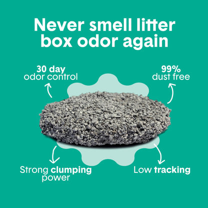 Boxie Premium Unscented Clumping Cat Litter 30+ Day Odor Control 16 lb