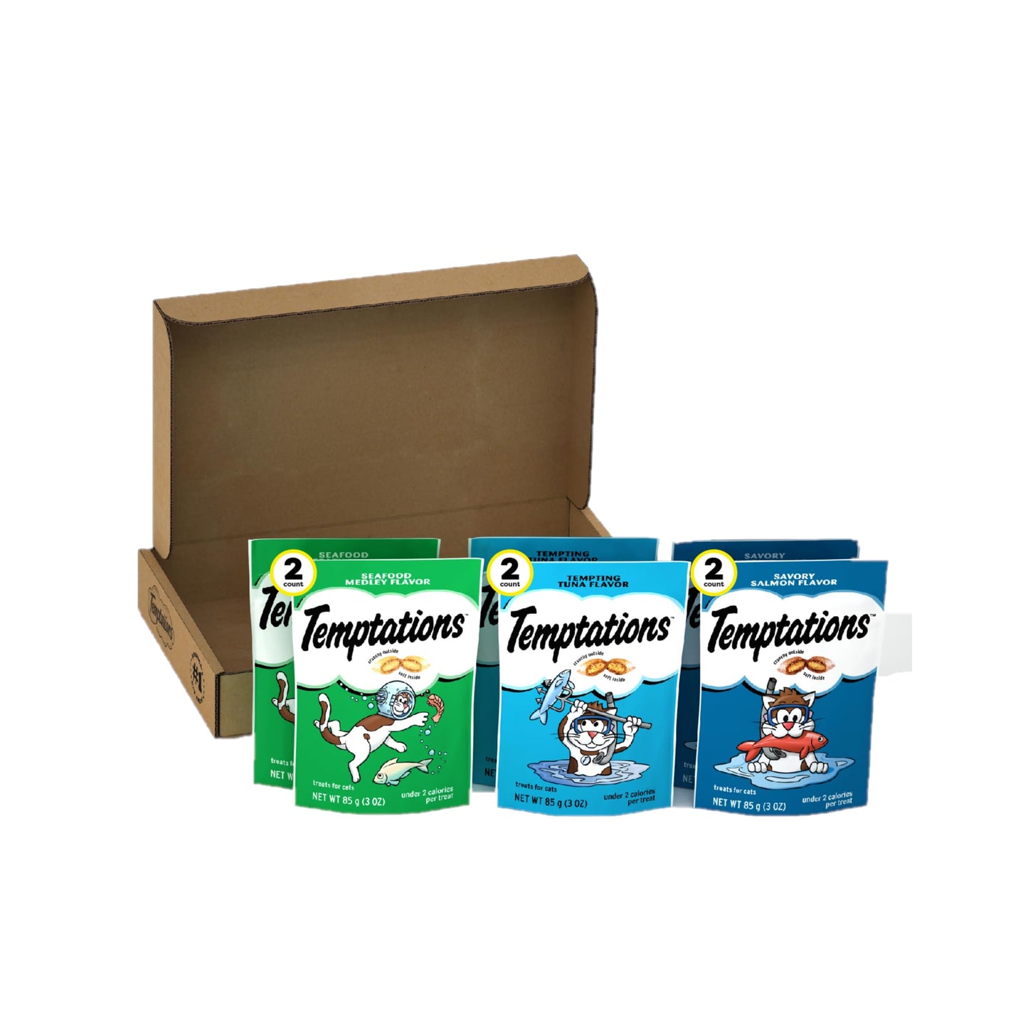 Temptations Classic Crunchy Cat Treats, Feline Favorites, 3 oz, 4 Pack