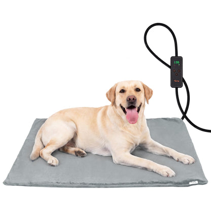 Toozey Cat Heating Pad for Cats & Dogs, Heated Bed Mat, 18 x 16 in, Grey