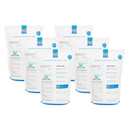 PrettyLitter Health Monitoring Cat Litter, Unscented, 4-Pack, 6 lb. Bags