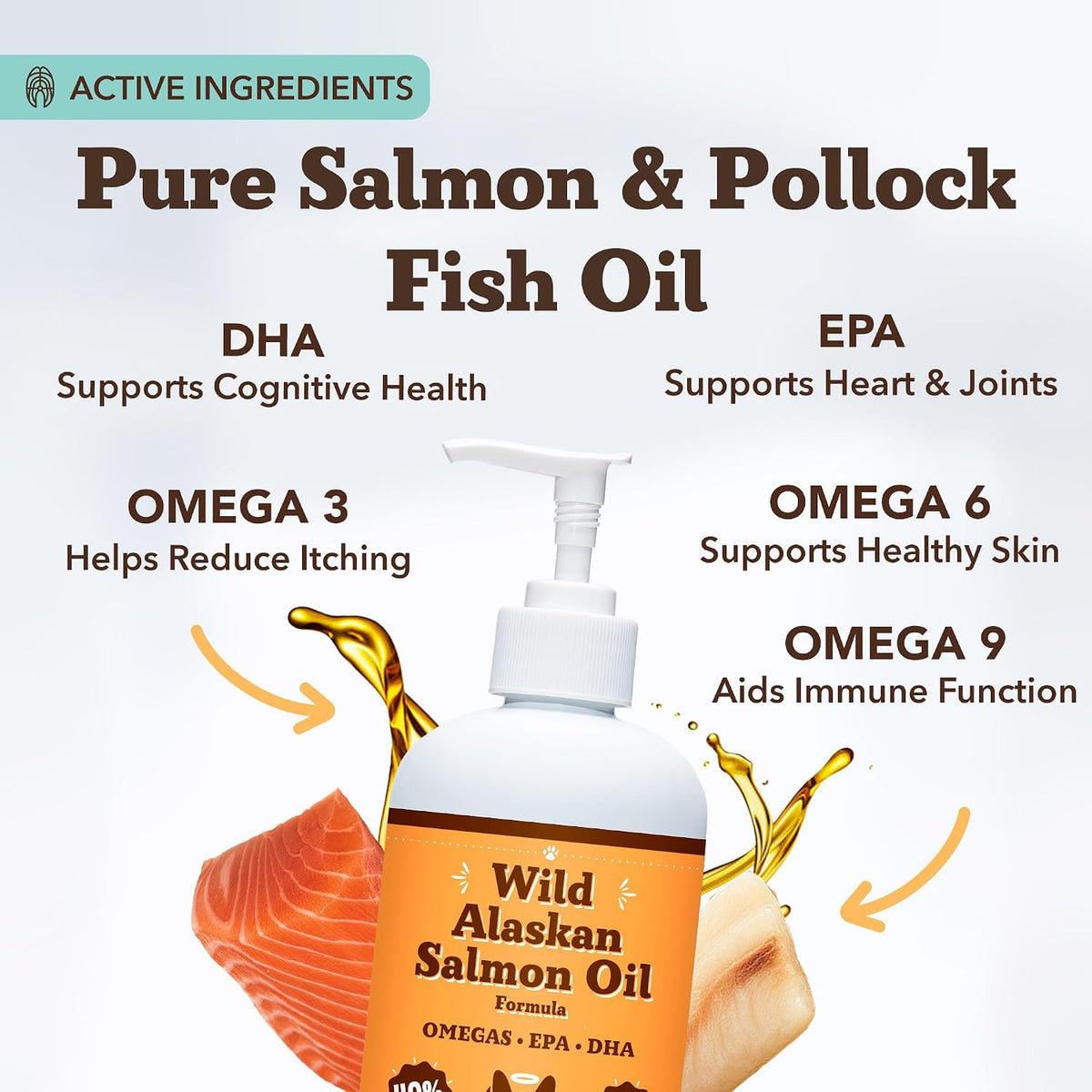 Natural Dog Company Wild Alaskan Salmon Oil for Dogs - 16 oz