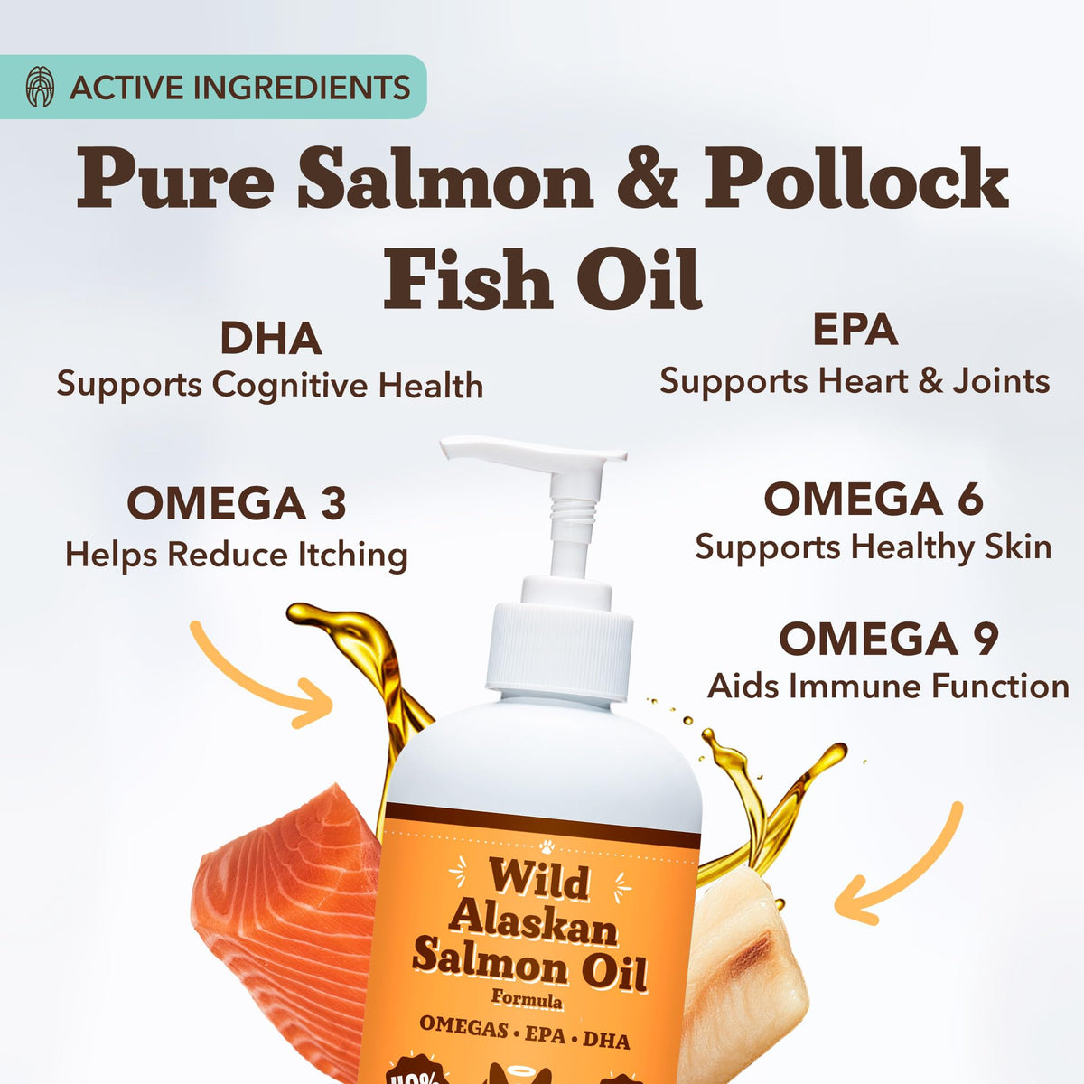 Natural Dog Company Wild Alaskan Salmon Oil for Dogs - 16 oz