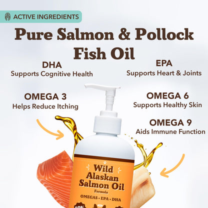 Natural Dog Company Wild Alaskan Salmon Oil for Dogs - 64 oz