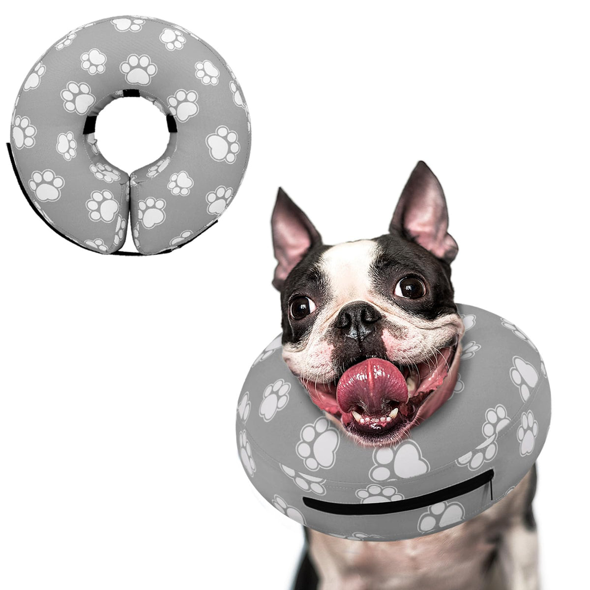 Supet Inflatable Dog Cone Collar for Small Dogs Puppies Cats, Soft Dog Cone Alternative After Surgery for Puppies Cats to Stop Licking