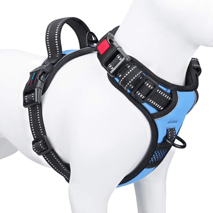 PHOEPET Reflective Dog Harness Large Breed Adjustable No Pull Vest