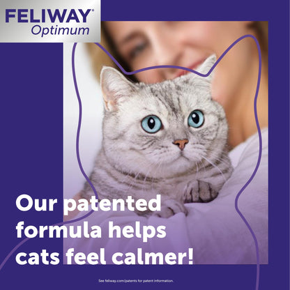 FELIWAY Optimum Cat Calming Pheromone Diffuser Refill - 3 Pack
