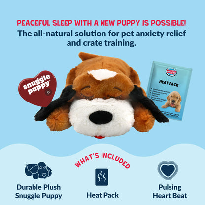 Snuggle Puppy Heartbeat Toy, Calming Comfort, Medium Breeds - Biscuit