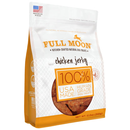 Full Moon Beef Jerky Healthy All Natural Dog Treats Human Grade Made in USA Grain Free 11 oz (Pack of 4)