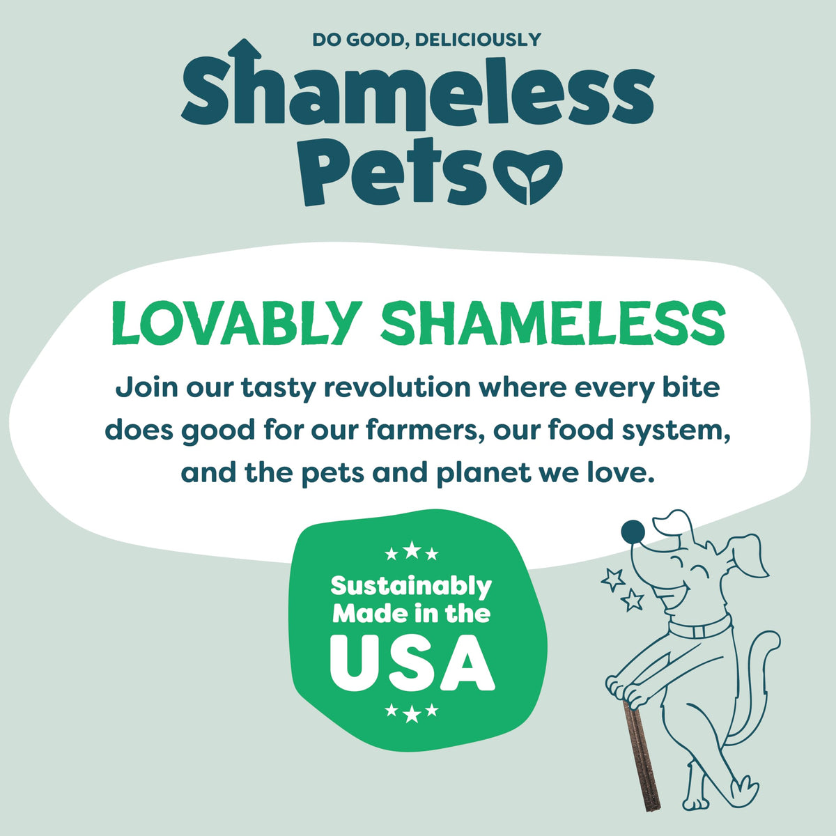 Shameless Pets Blueberry & Mint Dental Chews for Dogs, 8 Chews - Natural Dog Teeth Cleaning Treats with Fresh Breath Benefits | Grain-Free Dental Sticks for Small, Medium & Large Dogs (Pack of 6)
