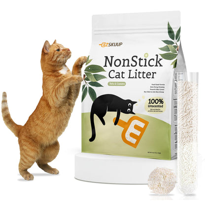 Non-Stick Ultra Clumping Tapioca Tofu Cat Litter, Odor Control Low Tracking Kitty Litter Pellets, Plant-Base Natural Ingredients Cat-Litter, 9 lb X 2 Pack