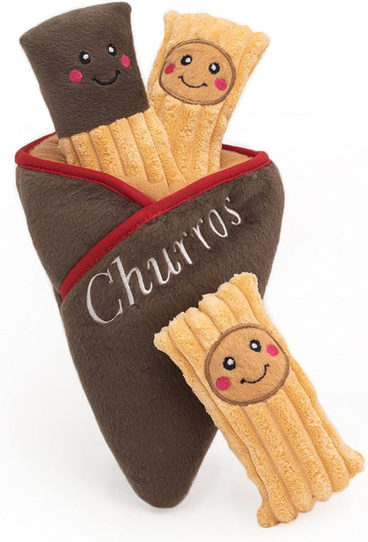 ZippyPaws Burrow Hide & Seek Plush Puzzles - Milk and Cookies
