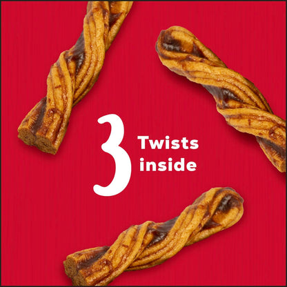 Country Kitchen Rawhide Free Beef Twists Dog Chews, 3 Count