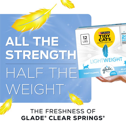 Purina Tidy Cats LightWeight Glade Clear Springs Litter, 17 lb