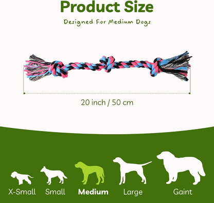 SHARLOVY Large Tough Chew Toys for Aggressive Chewers, 9 Pack Dog Rope Toys