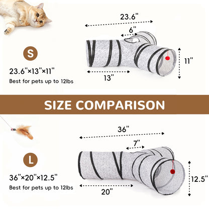 Tempcore Pet Tunnel Tube Cat Toys, Cat Tunnels for Indoor Cats