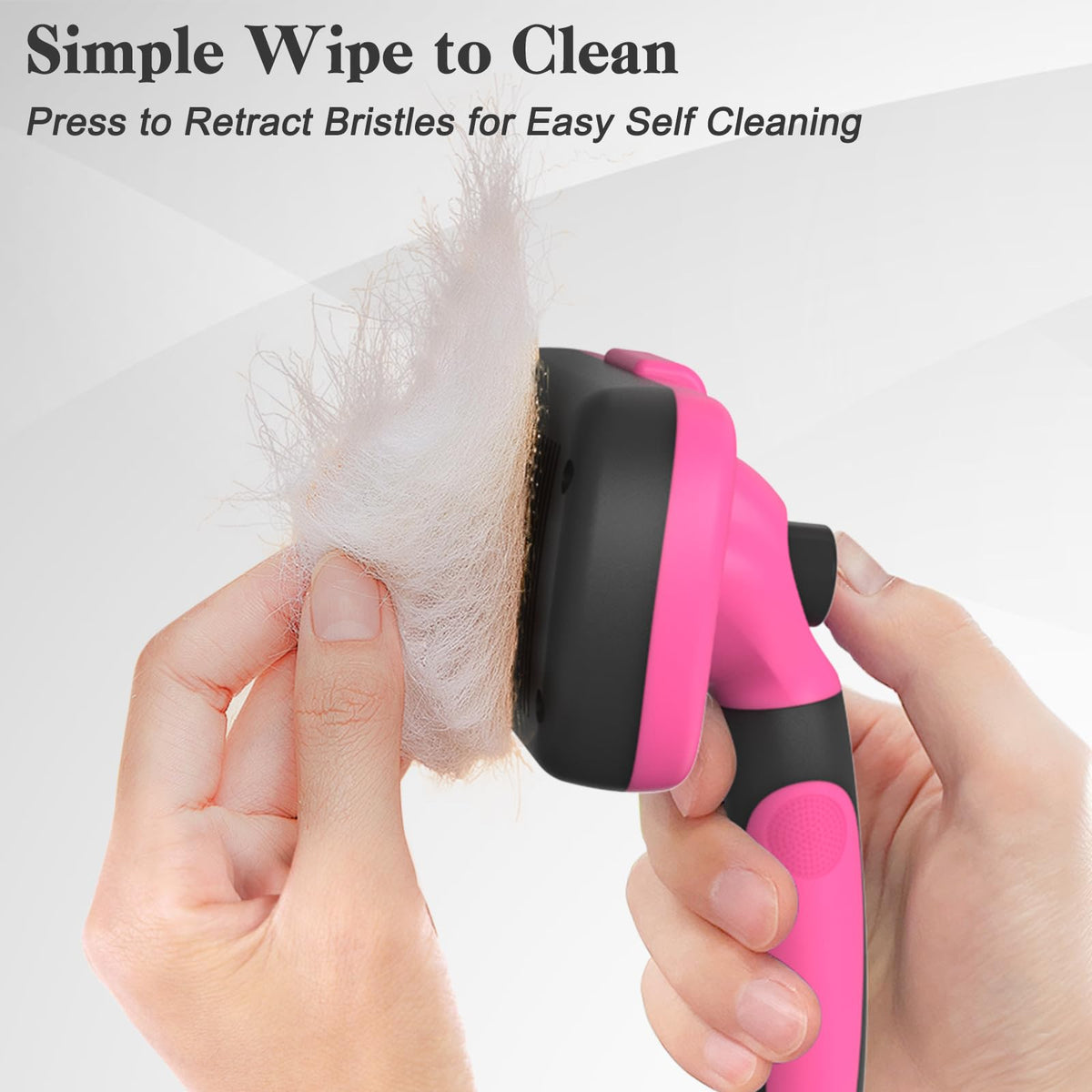 Swihauk Self Cleaning Slicker Brush for Dogs & Cats, Skin Friendly Pet Grooming for Shedding, Deshedding, and Hair Removal - Puppy Brush for Long Haired Pets, Pet Supplies, Purple