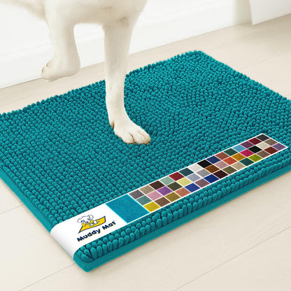 Muddy Mat® | Super Water Absorbent Door Mat Indoor, Microfiber Quick Dry Chenille Entryway Rug, Slip Resistant Front Door Mat, Indoor Mats for Entryway, Machine Washable Pet Rug, Beige 24"x36"