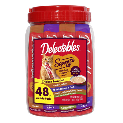 Delectables Squeeze Up Non-Seafood Variety Pack Lickable Cat Treat, 20 Count (Pack of 1)