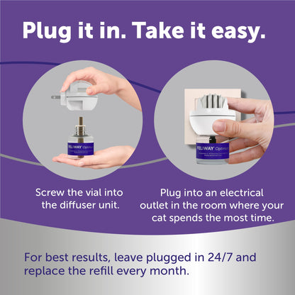 FELIWAY Optimum Cat Calming Pheromone Diffuser Refill - 3 Pack