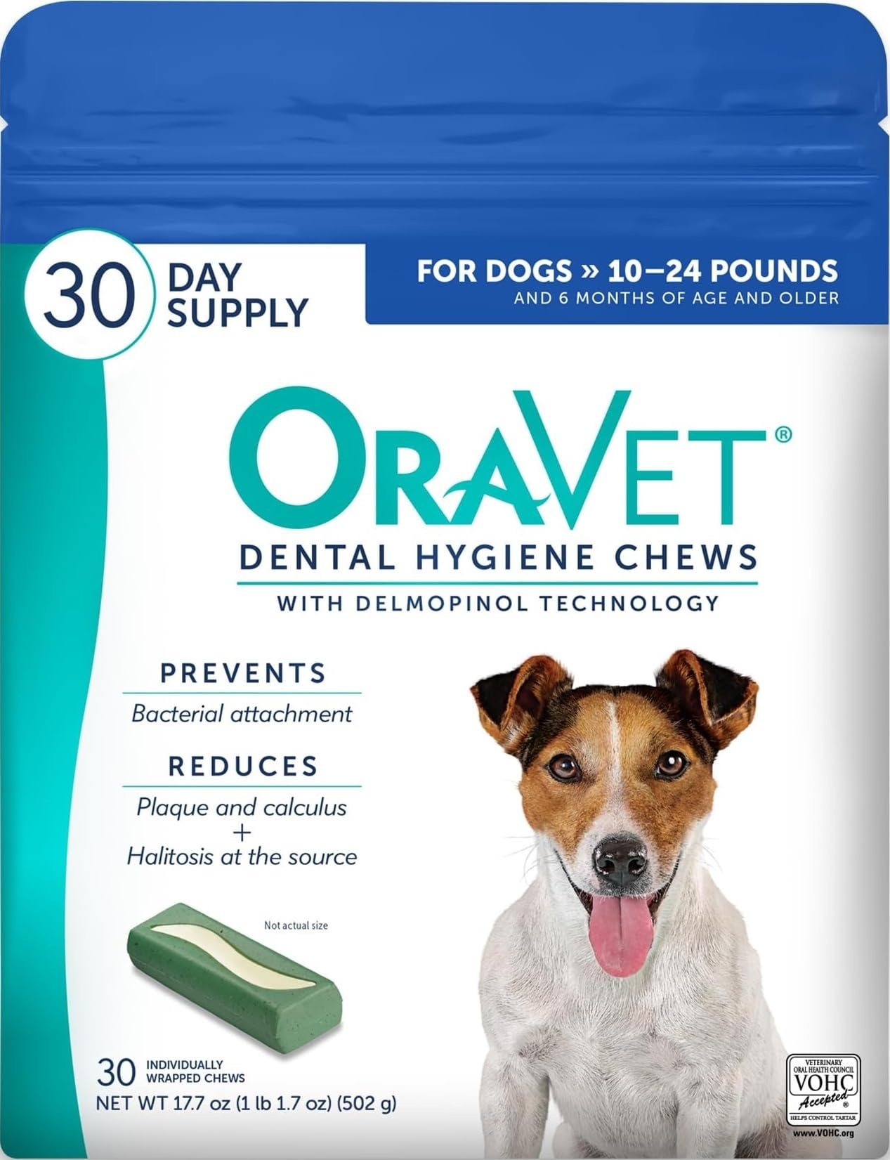 Oravet Dental Hygiene Chews for Small Dogs 10-24Lbs 14Count
