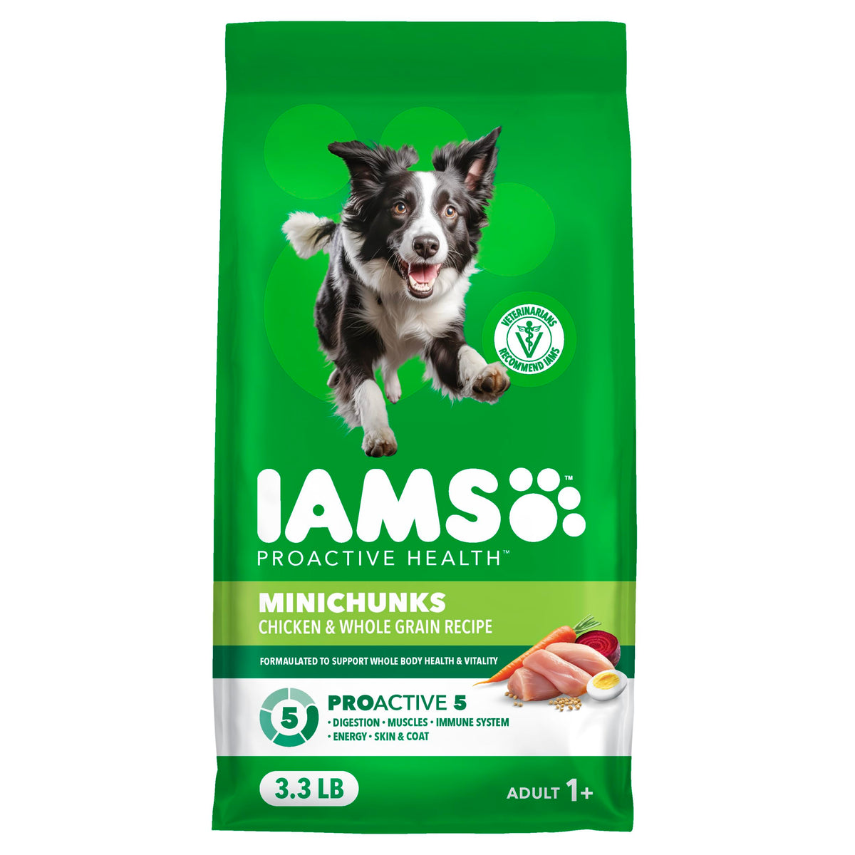 IAMS Proactive Health Adult Minichunks Dry Dog Food, Chicken, 30 lb