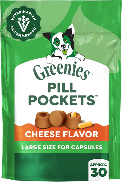 Greenies Pill Pockets Large Size Dog Treats, Peanut Butter, 15.8 oz